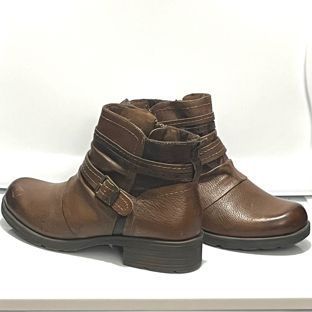 Earth Origins Randi Roland Leather Ankle Brown Moto Boots size 9 W - Picture 3 of 10
